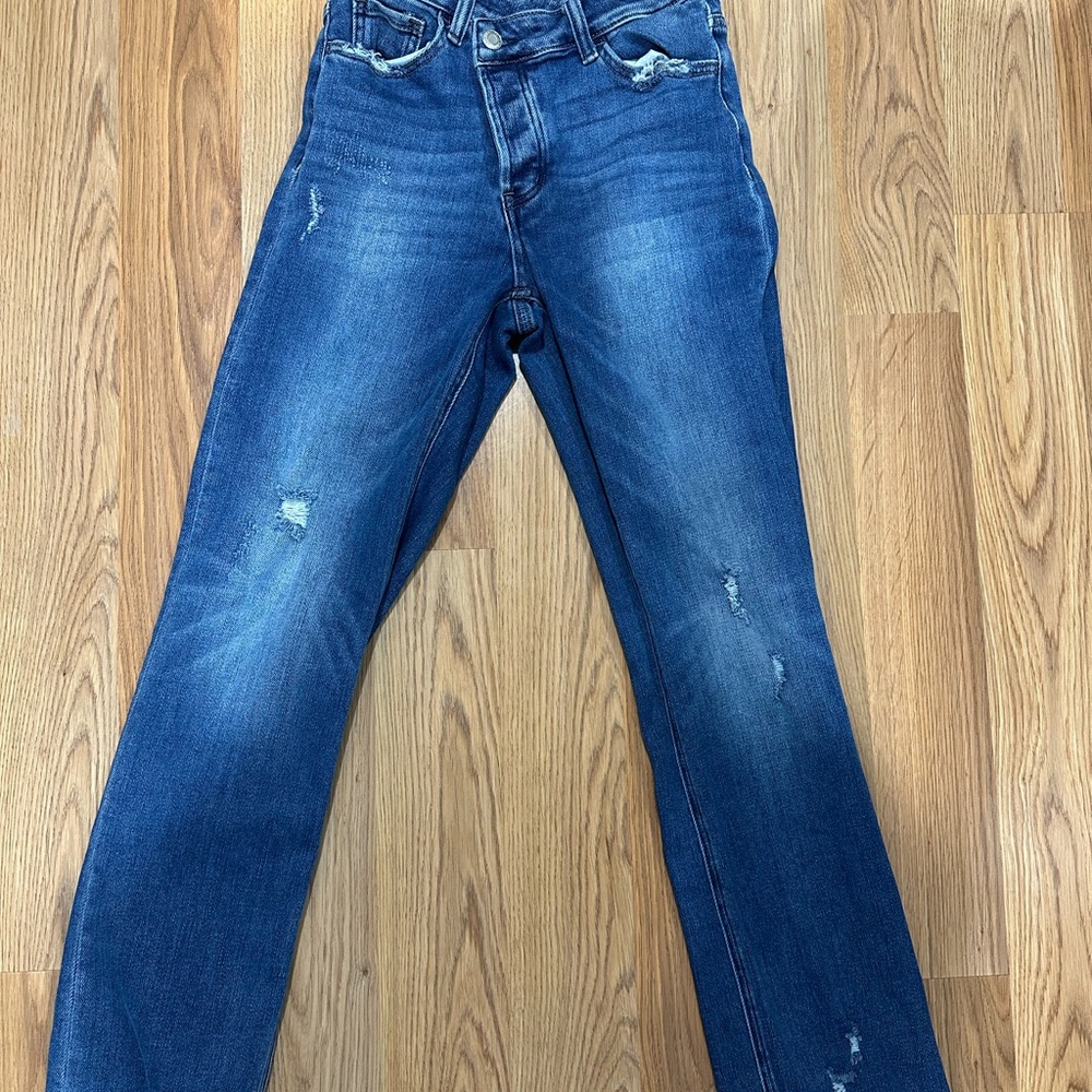 VERVET BY FLYING MONKEY Blue Straight Leg Jeans
